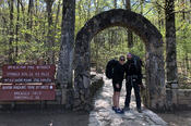 Longstride and CareFree at the Amicalola Arch