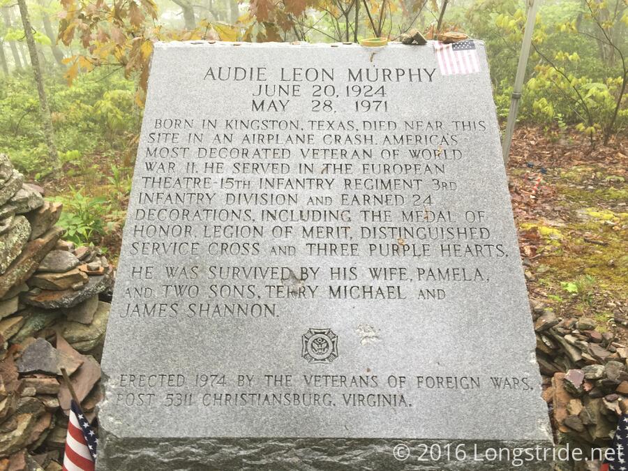 Audie Murphy Memorial Plaque