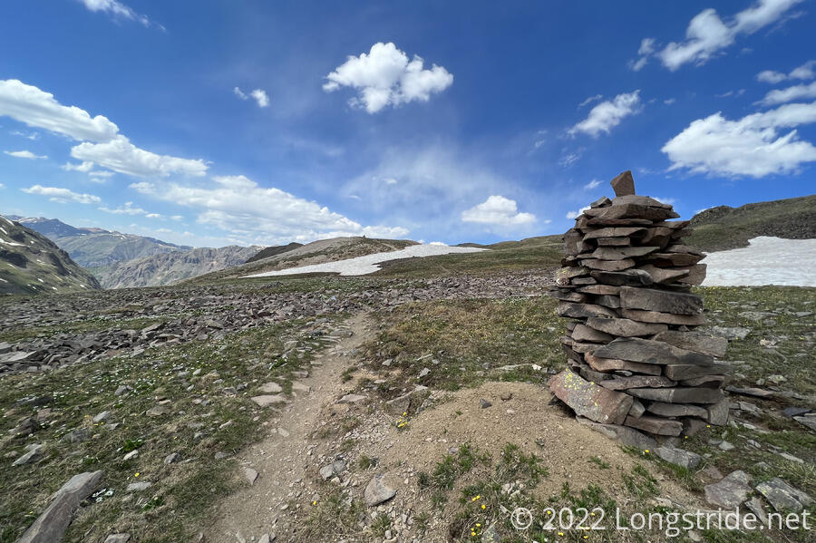 A Tall Cairn Marks the Trail