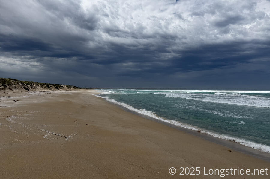 Dark Sky Over a Beach
