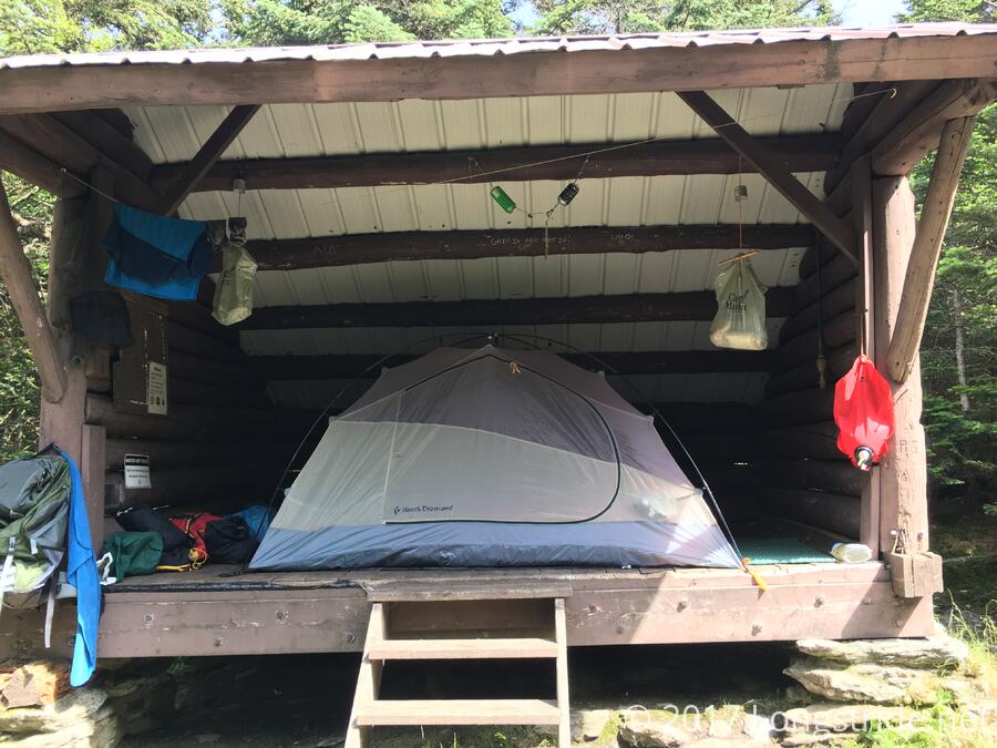 Tent in Emily Proctor Shelter